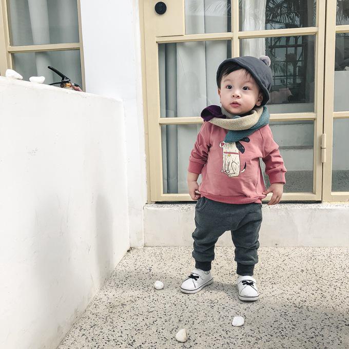 Casual Baby Children Pants Toddler Boys Girls Cute Monster Trousers Costumes Long Cototn Infant Cartoon Panty