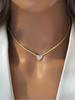 925 Silver Fashion Full Zircon Love Heart Necklace For Women Engagement Wedding Luxury High Quality Fine Jewelry
