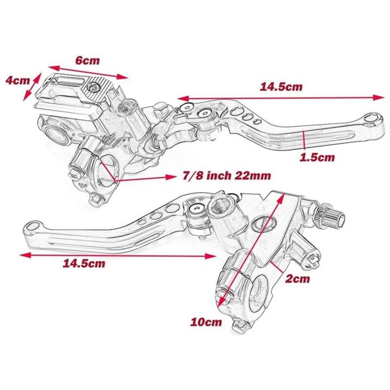 Motorcycle Brake Clutch Levers 7/8" 22mm Handlebar Moto Brake Master Cylinder Lever Clutch Reservoir For Scooter Sport Dirt Bike