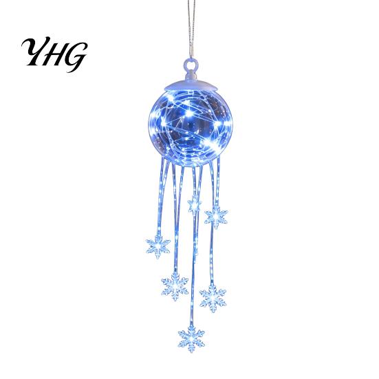 Reusable Festive Ornaments LED Hanging Christmas Ornament, Icy Glow Sparkling Snowflake Cascade Decoration, Party Favors Winter Lighted Decor for Tree