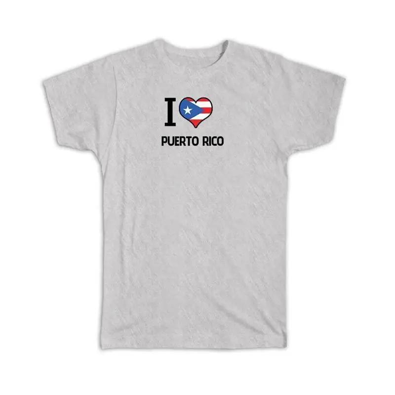 I Love Puerto Rico Flag Heart Country Crest Rican Expat T Shirt