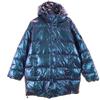 Metallic Down Coat M Purple Women Used
