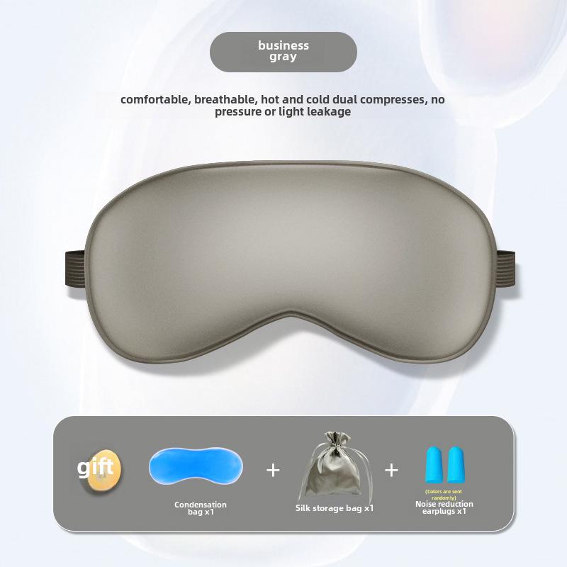 Masque pour les yeux en soie double face pour hommes et femmes: Options de blocage de la lumière et de compresses chaudes/froides pour le sommeil et la relaxation