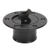 Fuel Cell Surge Tank Cap Billet Aluminum 39mm ID Flush Mounting 6 Bolts Open Type Black Universal for Car