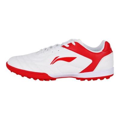 Li Ning Genç Çocuk TF Çim Kaymaz Tekme Önleyici Şok Emici Düşük Bilekli Futbol Ayakkabıları Çocuk Futbol Ayakkabıları Beyaz Kırmızı YSTT006-1
