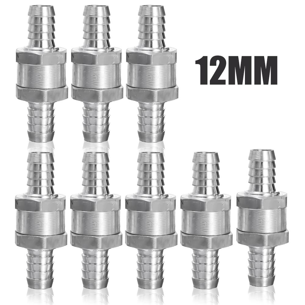 Araba Tek Yönlü Kontrol Vanası 6/8/10/12MM Yağ Besleme Bağlantısı El Pompası Alüminyum Alaşımlı Yakıt Geri Dönüşsüz Kontrol Vanası Peugeot Renault için