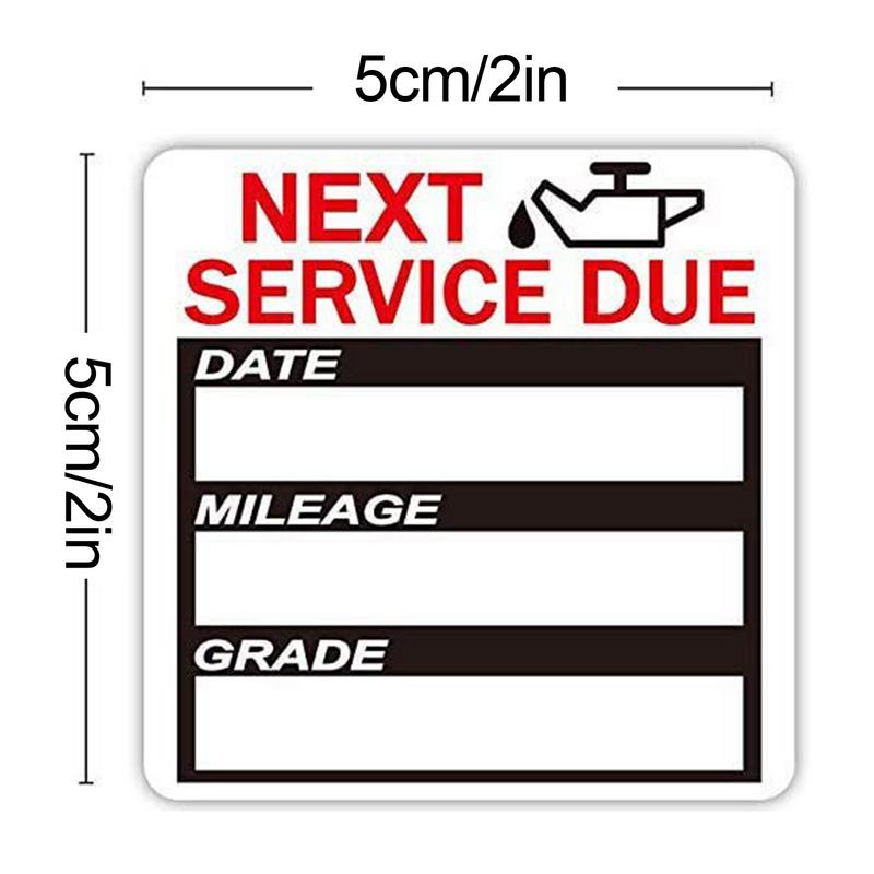 Oil Change Window Stickers 40PCS 2x2 Inch Service Reminder Stickers Windshield Stickers Next Service Due Labels Easy To Write On