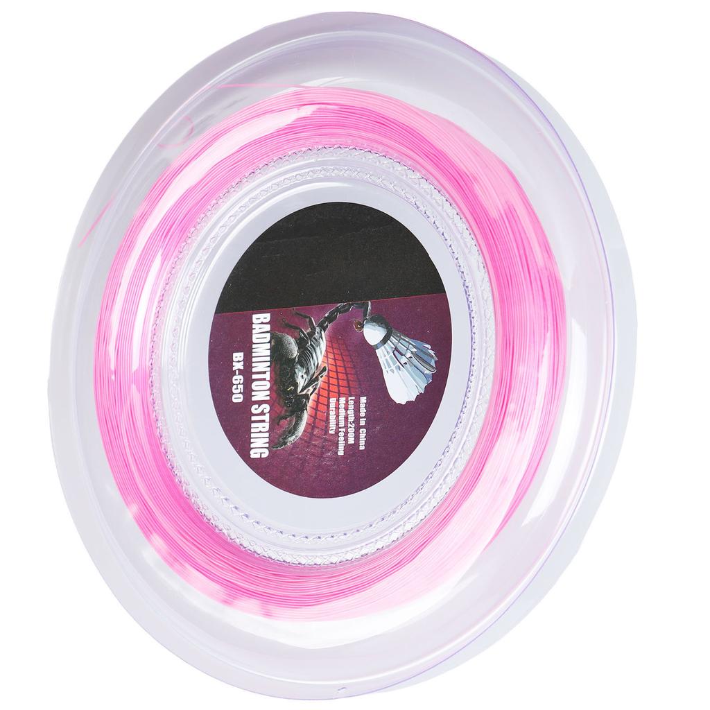 0.72mm 200m Badmintonschläger Saite Nylon Badminton Trainingsschläger Saitenlinie BX 650 Pink