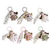 Handmade Doll Keychain Cute Lace Dress Girl Shaped Car Pendant Stylish Bag Accessory for Women Girls Colorful Keyring