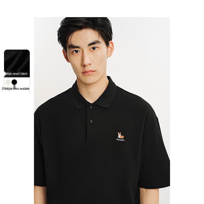 PEACEBIRD Men s Wanxin Co-branded Polo Shirt XL