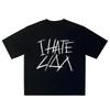 Hip Hop Streetwear Oversized Women Clothing Short Sleeve I Hate Lida Graphic Print Y2k Tops Tee Harajuku Goth Korean Men Tshirt