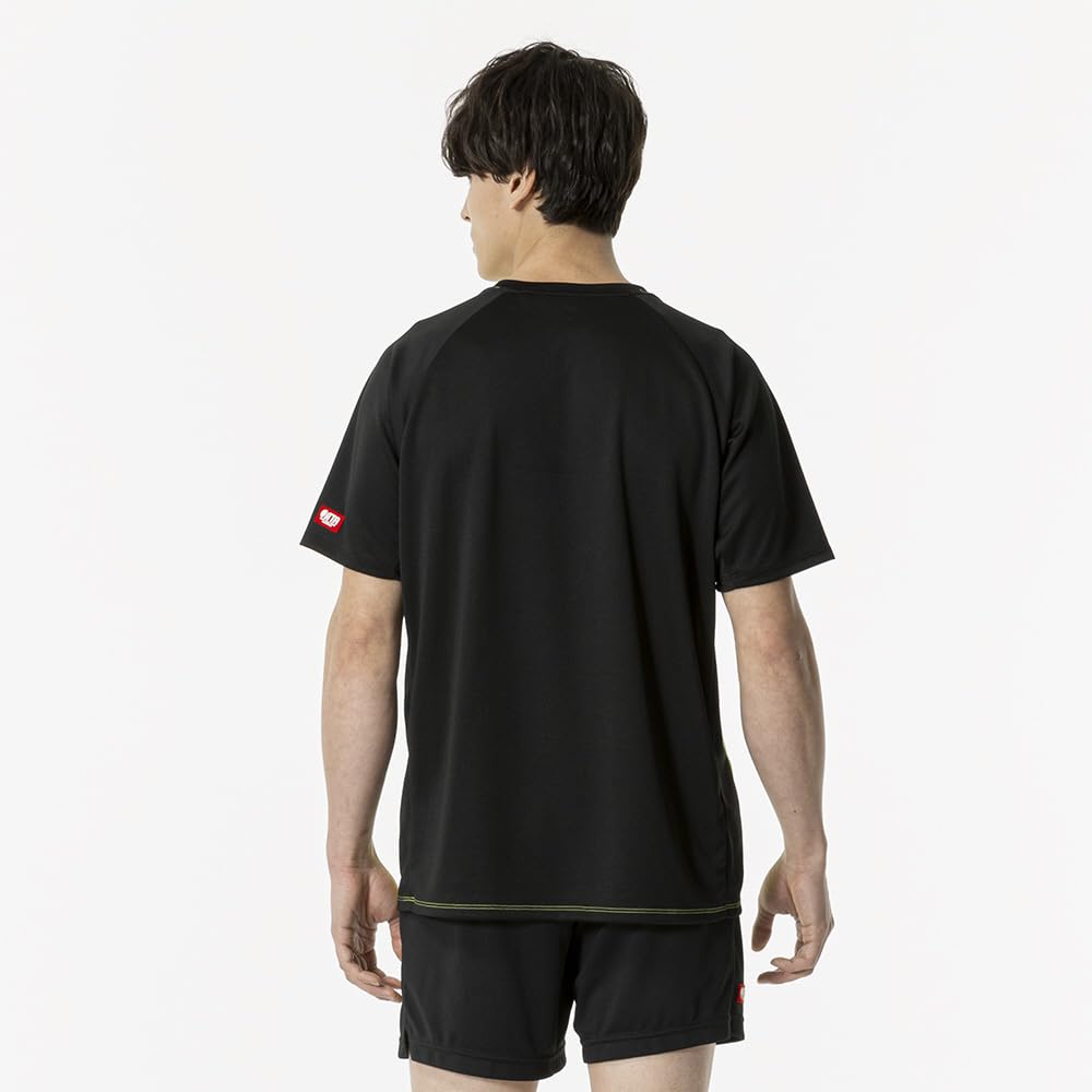 Mizuno Table Tennis All Japan Design Game Short Lime Yellow Wear, Shirt, Sleeve, Unisex, 82JAB501,