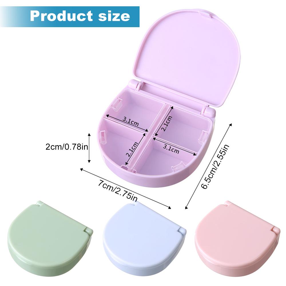 Portable Travel Pill Organizer Case Cute Small Daily Pills Box Bpa Free Plastic Medicine Vitamin Container For Pocket Purse