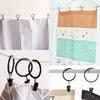 Curtain Rings with Clips - 1.41'' Interior Diameter, Strong Metal Decorative Drapery Window Curtain Ring with Clip, Set of 40(Black)