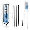 Outdoor Rain Water Meter Large Clear Number Adjustable Height with Thickened Plastic Tube & Metal Stake for Yard Lawn Garden