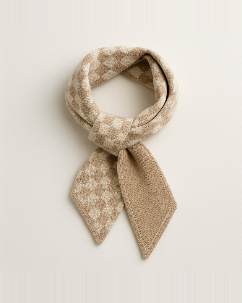 Damen-Schal aus gestrickter Wolle im koreanischen Stil, Frühling und Herbst, Kreuz, kurz, karierte Streifen, Schals, Winter, Halsbedeckung, Halstuch, All-Match-Kragenschal