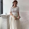 New ArrivAls Open Run A Line Slit Ribbon Long Skirt