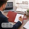 1-pack A4 leather folder/business manager folder, magnetic clasp design, with storage function and note pad