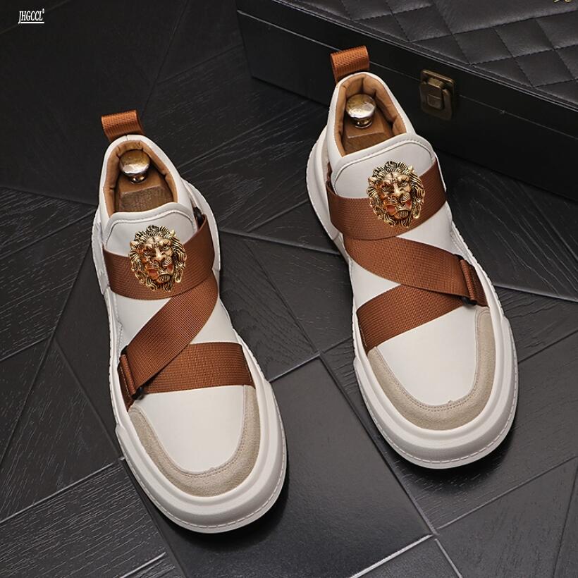 Novos tênis casuais esportivos de cano alto de luxo para homens sapatos de sola maciaZapatos Hombre b9