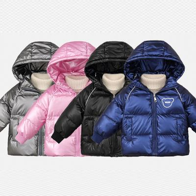 Children Winter Boys Girls Jacket Coat Thick Kids Warm Light Down Coat Zipper Hooded Outwear Cartoon Warm Coat