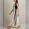 Summer Sexy Double-sided V-neck Contrasting Casual Dress for Women