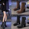 Fashion Women's Boots Fashion  Boots Back Zipper Autumn High-heeled Women Shoes Hot Selling Designer Ankle Boots Large chunky heel
