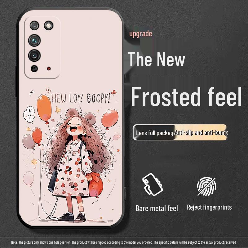 Honor X10 Anti-Fall Silicone Phone Case: Creative Cartoon Design, Soft and Durable.