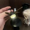 Miniature Vintage Ceiling Fan With Led Light Ornament 1/12 Dollhouse Model Decor Dolls House Mini Scene Accessories Photo Ptops