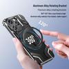 Magnetic Rotating Stand Case for iPhone 15 Pro Max and iPhone 14: Transparent Battle Armor Design