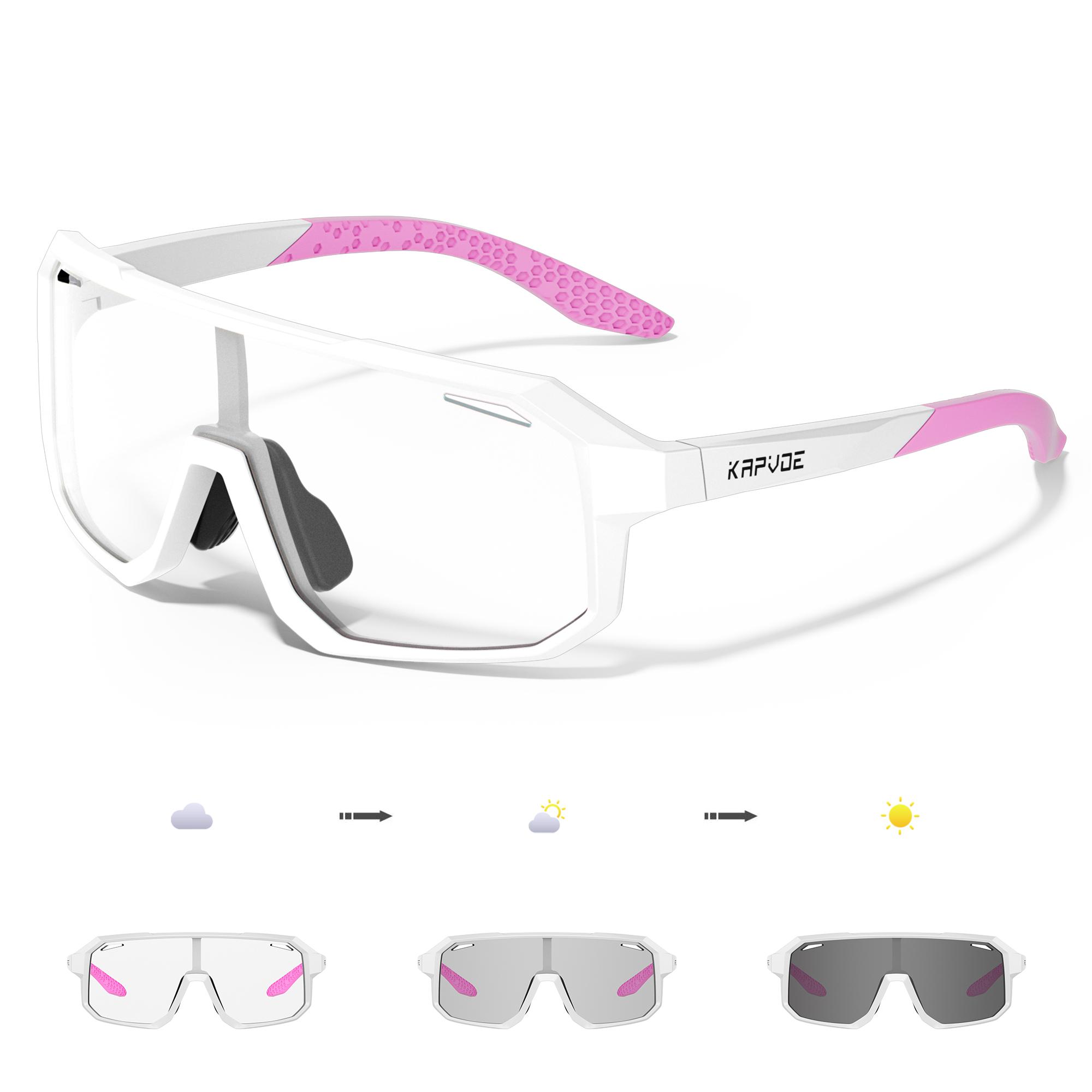

KAPVOE Kids Cycling Glasses UV400 Photochromic Sunglasses for MTB Road Bike Outdoor Sports Running Eyewear No accessories