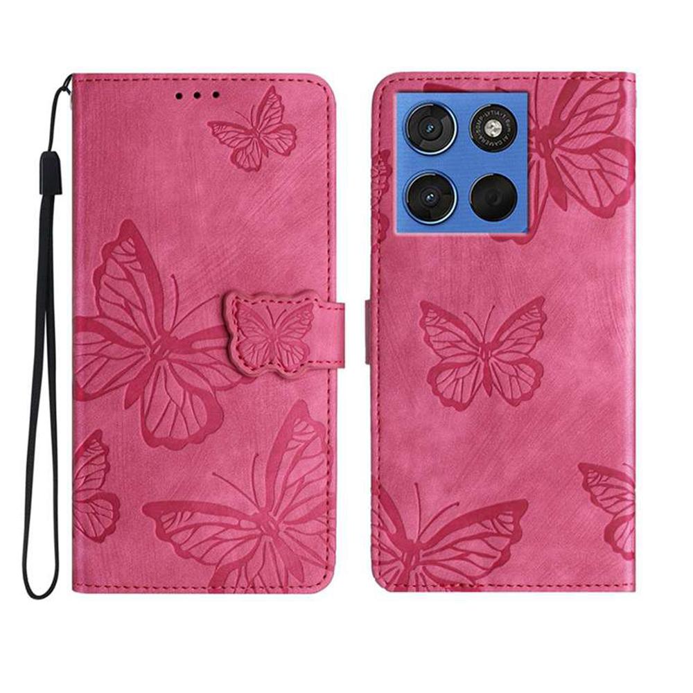 For Motorola Edge 70 5G Case Butterfly Design Flip Wallet Leather Phone Cover Skin-Touch