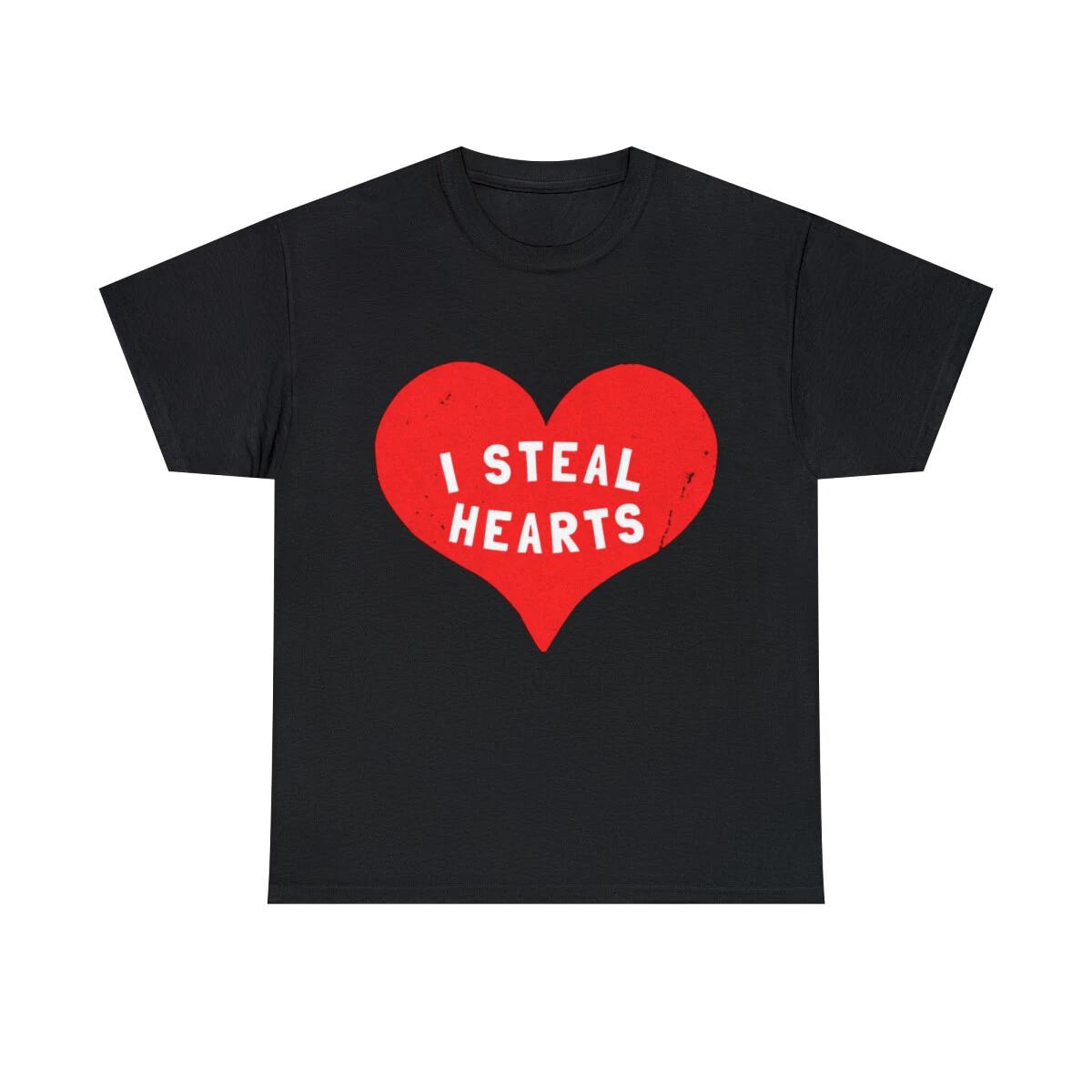 I Steal Hearts Valentines Day Graphic Tee Shirt, S-5XL XL