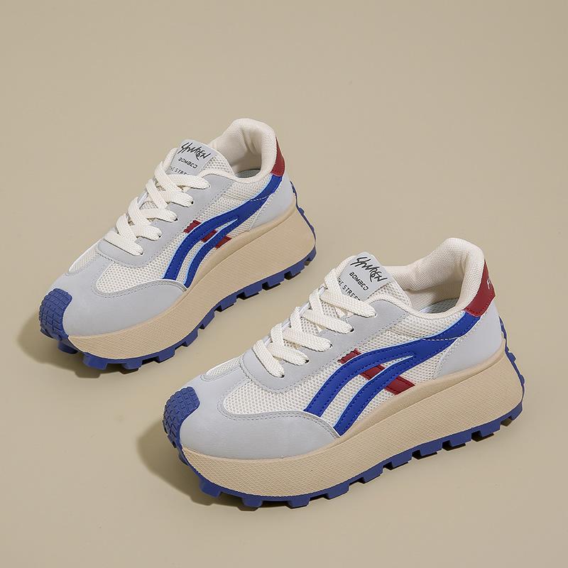 New Dad Shoes Women's Spring Student Sports Running Casual Platform Heightening Shoes -