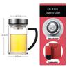 Double-Layer Glass Tea Cup with Handle and Infuser