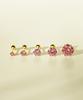 Minimalpiercing 14K Moissanite Diamond Pink Noble Piercing Earrings