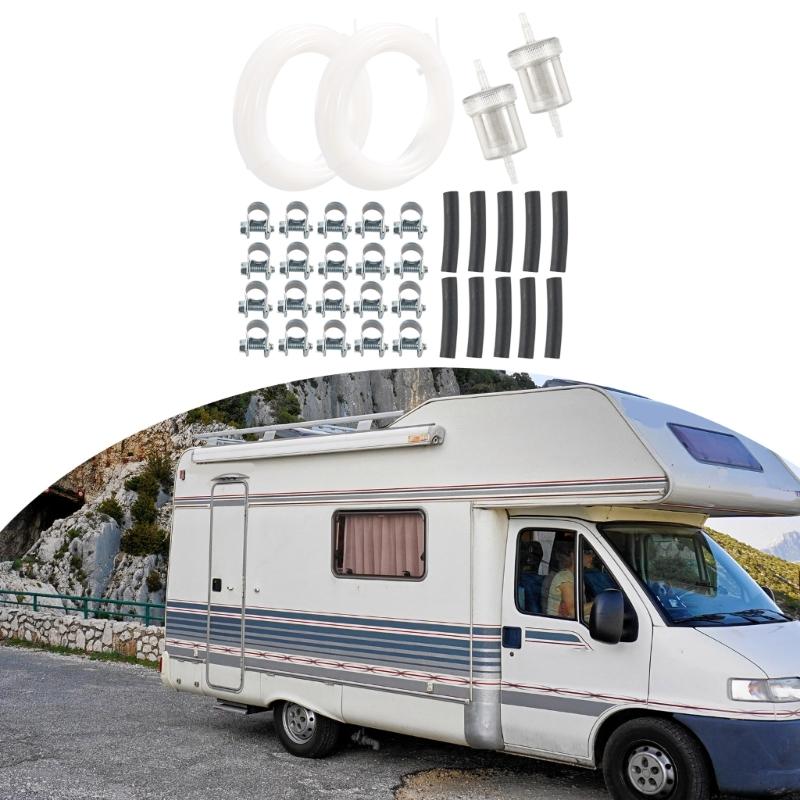 Fuels  Heater Accessories Fuel Line KitS 4M Includes Filters & Hose Clips Car Heating System Part for Long Lasting Use