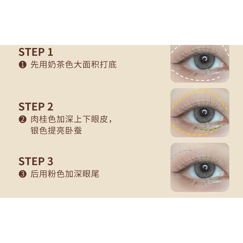 YIGU DIGU - Tea Party Series Metal Box Eyeshadow Palette #01