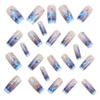 Marine Life Press On Nail 24PCS Blue Dolphins Design Breathable ABS False Nail Comfortable Wear For Parties Weddings Daily Activities