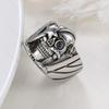 Retro Punk Piraten Schedel Ring Heren Trendy Donker Driedimensionale Europese en Amerikaanse Ring
