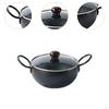 Iron Cooking Pot with Glass Lid for Soup And Noodles In Kitchen