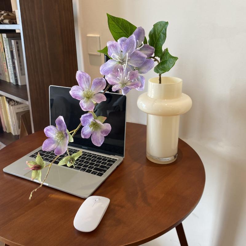 Artificial Pendulous Jasmine, Silk Flower, Crabapple, Single Stem, Light Luxury Artificial Flower, Home Interior Landscape Decoration Flower