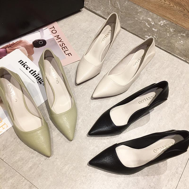 High Heeled Shoes for Women 2024 New Spring and Summer Versatile Pointed Temperament Work Shoes