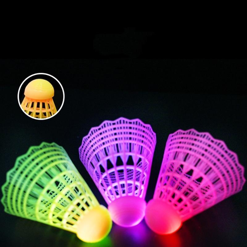 3Pcs Luminously Badminton Nylon Outdoor Windproof Badminton Wear Resistant LED Badminton Outdoor Game Accessories