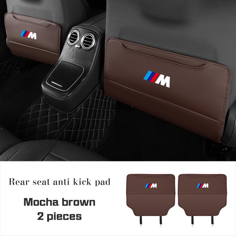 LKCW9 PU leather Car Seat Anti Kick Pad For BMW M M3 M4 M5 E46 E90 E92 F15 F20 F07 F40 F30 G30 G01 G02 G05 Protect Cover Storage Bag