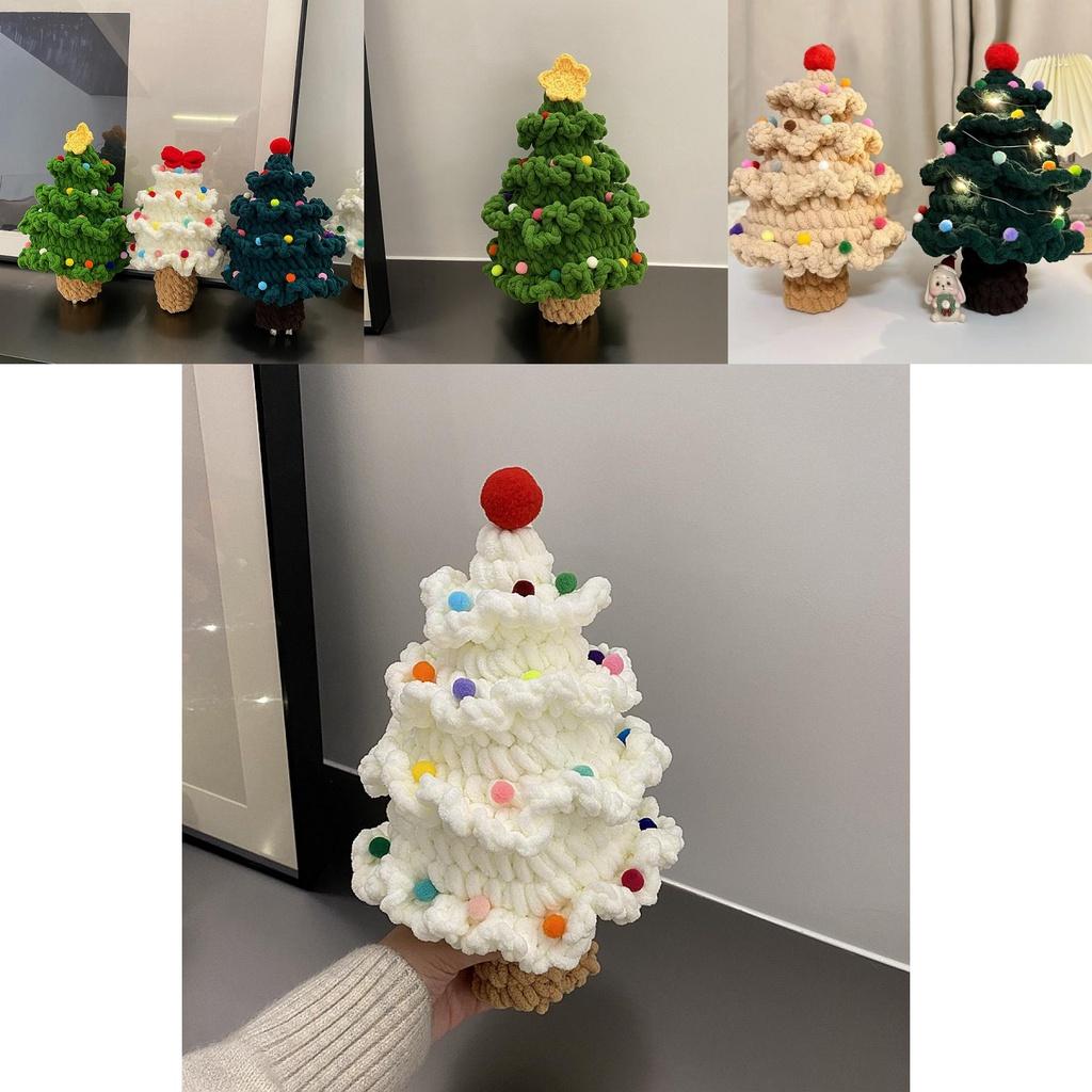 Handgemachtes DIY Strickmaterial-Set für Weihnachtsbaum mit Weihnachtsmann Perfektes Geschenk für Weihnachtsfeier
