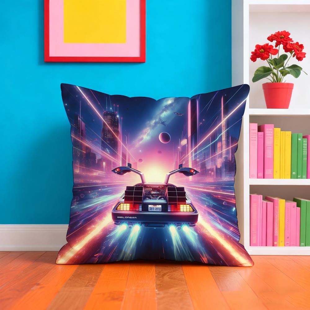Back To The Ffuture Game Anime Pillow Case Pillow Case Plush Fabric Soft Double Sided Print Home Sofa High Quality Cushion