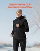 VEVOR Heated Fleece Jacket for Women, Heated Sweatshirt with 7.4V 16000mAh Rechargeable Power Bank Pack, 6 Heating Zones, 3 Temp Levels