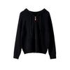 Large Size Women's Hooded Sweater Cardigan Autumn and Winter New Lazy Wind Loose Knitted Top 343338