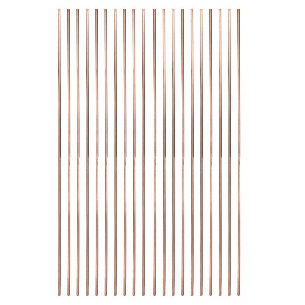 20pcs Copper Alloy Brazing Round Rod 2.5mm Diameter Phosphor Bronze Rod  Copper Tube Repair