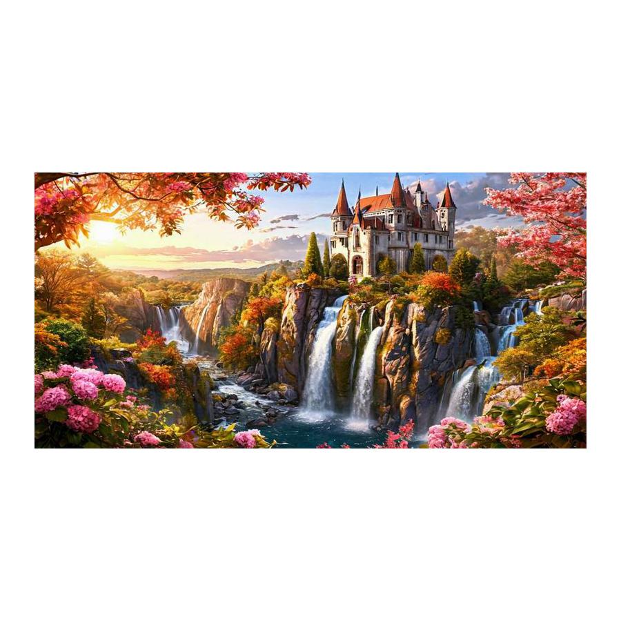 Scenic Castle Large Size Diamond Painting New Collection Scenery Diy Full Drill Rhinestone Embroidery Mosaic Cross Stitch Kits